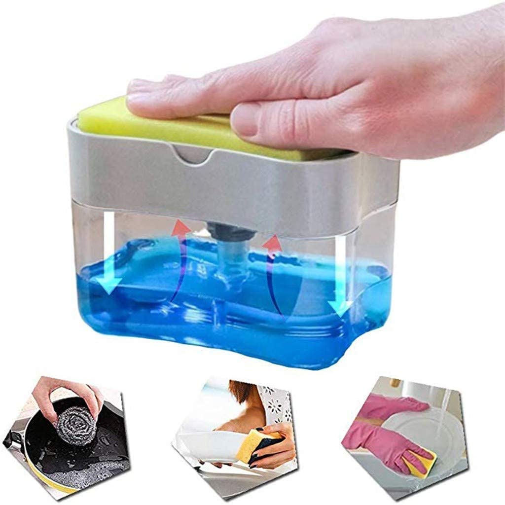 Wall-Mounted Kitchen Sponge Holder with Drain Tray