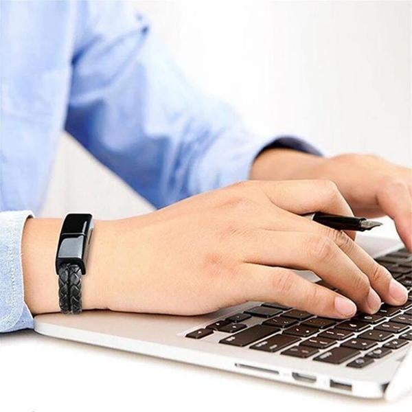 USB Bracelet Charger wearable Leather 