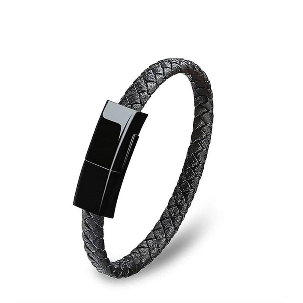 USB Bracelet Charger wearable Leather 