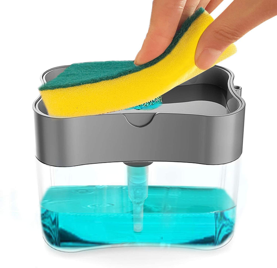 Double Layer Sponge &amp; Soap RackWall-Mounted Kitchen Sponge Holder with Drain Tray