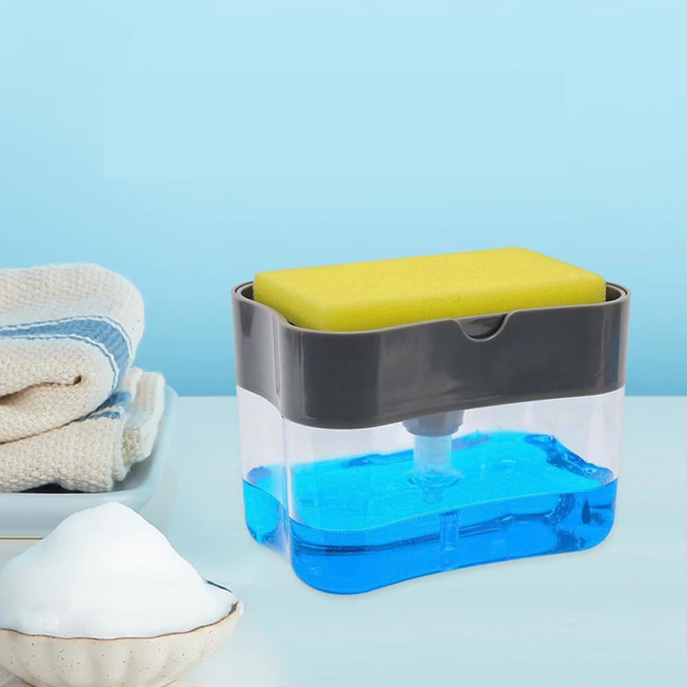Wall-Mounted Kitchen Sponge Holder with Drain Tray