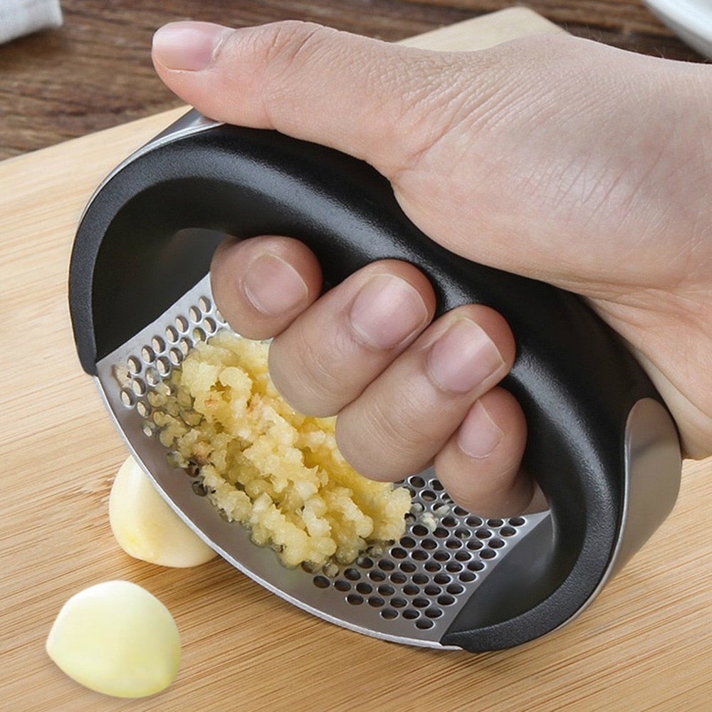 Stainless Steel Garlic Press for Effortless Food Prep