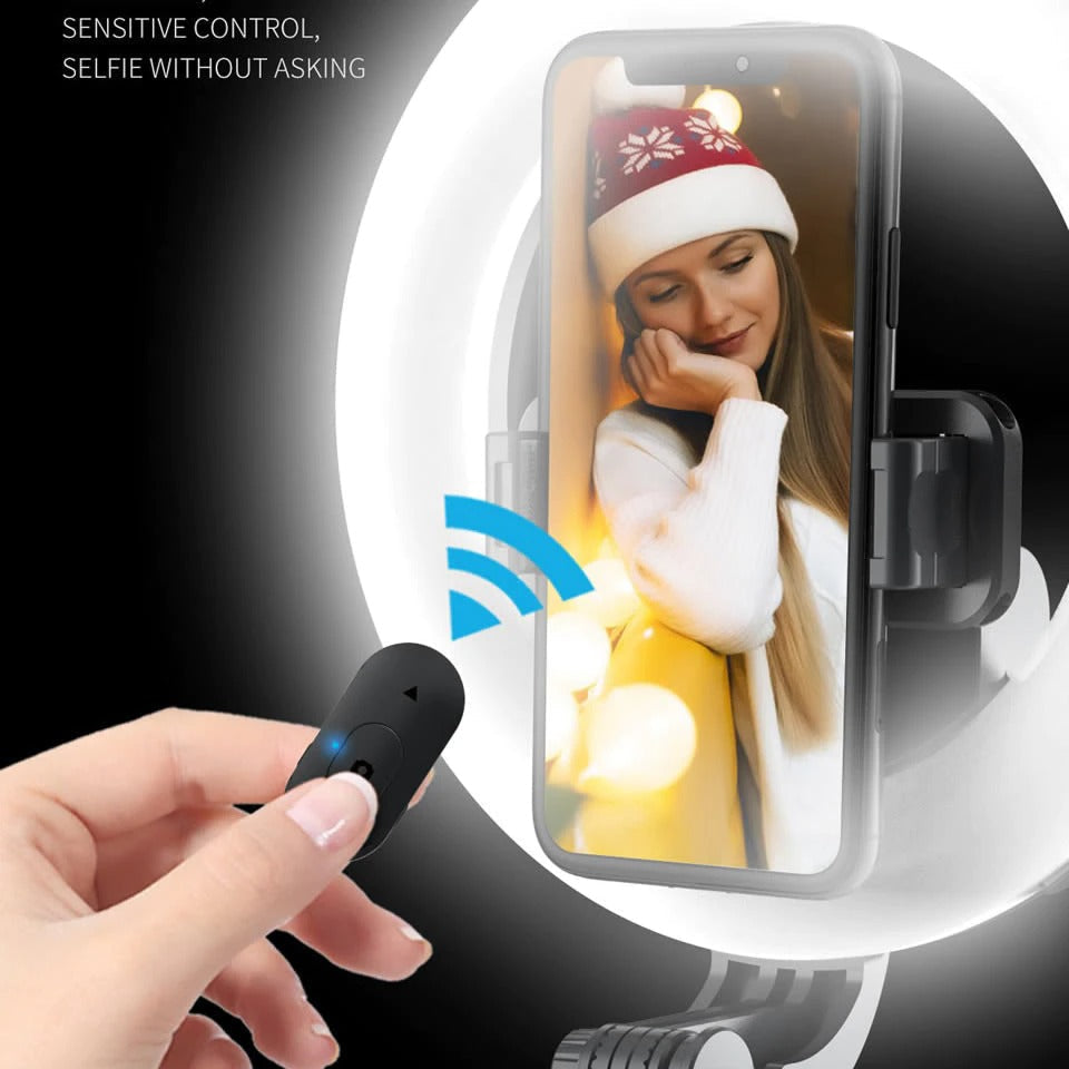 Portable 4-in-1 Selfie Stick with Tripod &amp; LED 