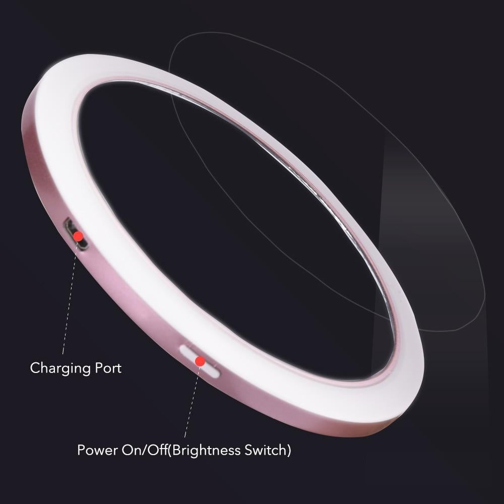 Rechargeable LED Handheld Makeup Mirror